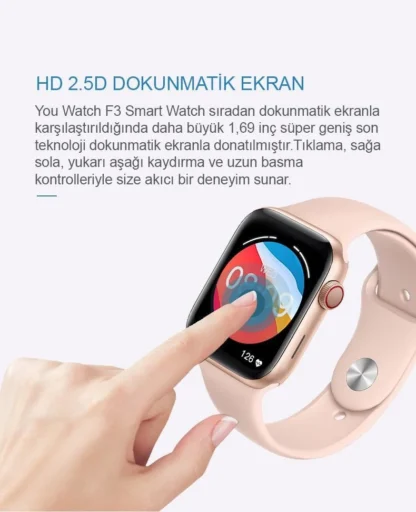 You Watch F3 YF309 PRO You Smart Silicon Akıllı Kol Saati - Görsel 3